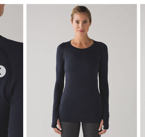 Lululemon Swiftly Tech Long Sleeve Crew Midnight Navy Size 8
